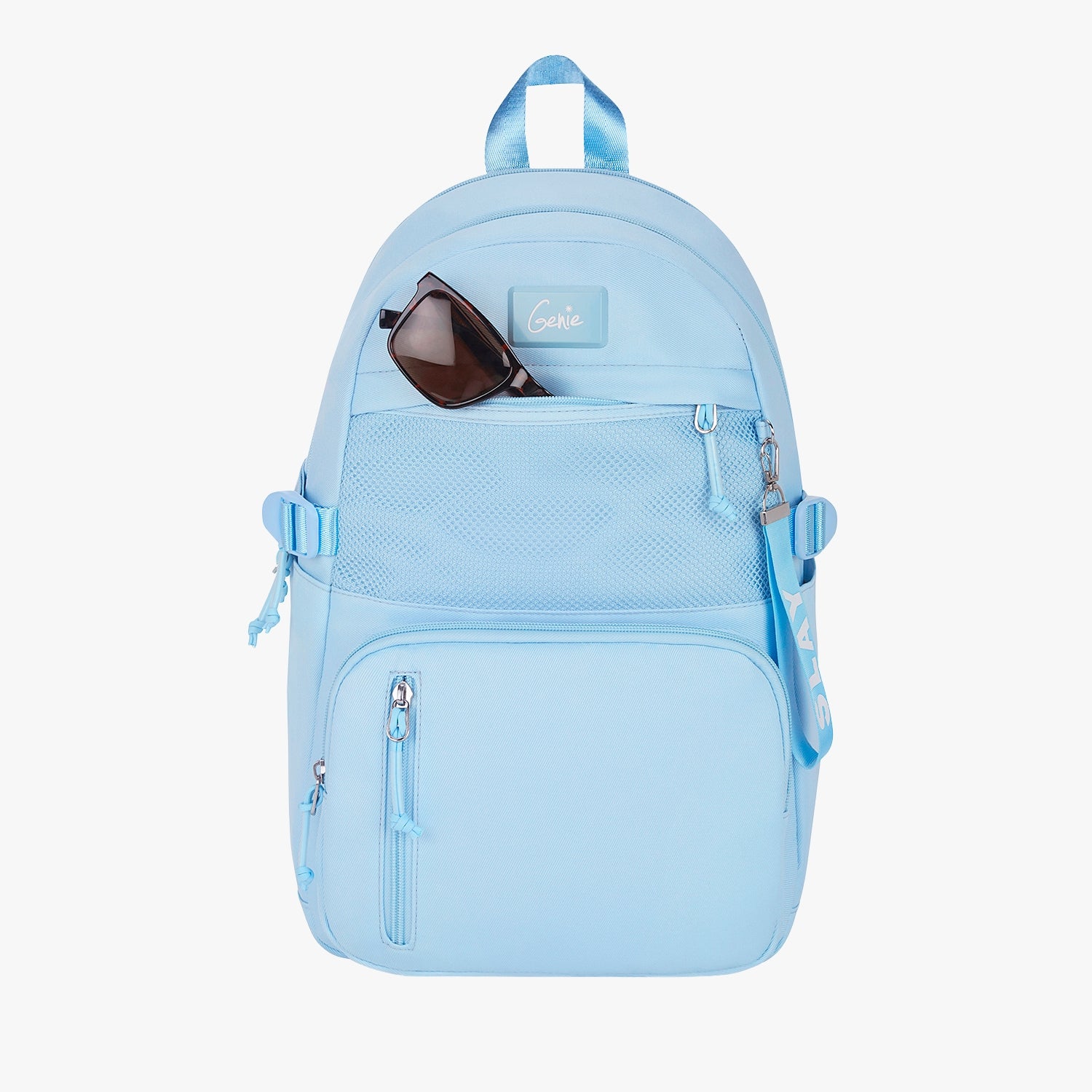 Berry 16L Sky Blue College Backpack With Laptop Sleeve