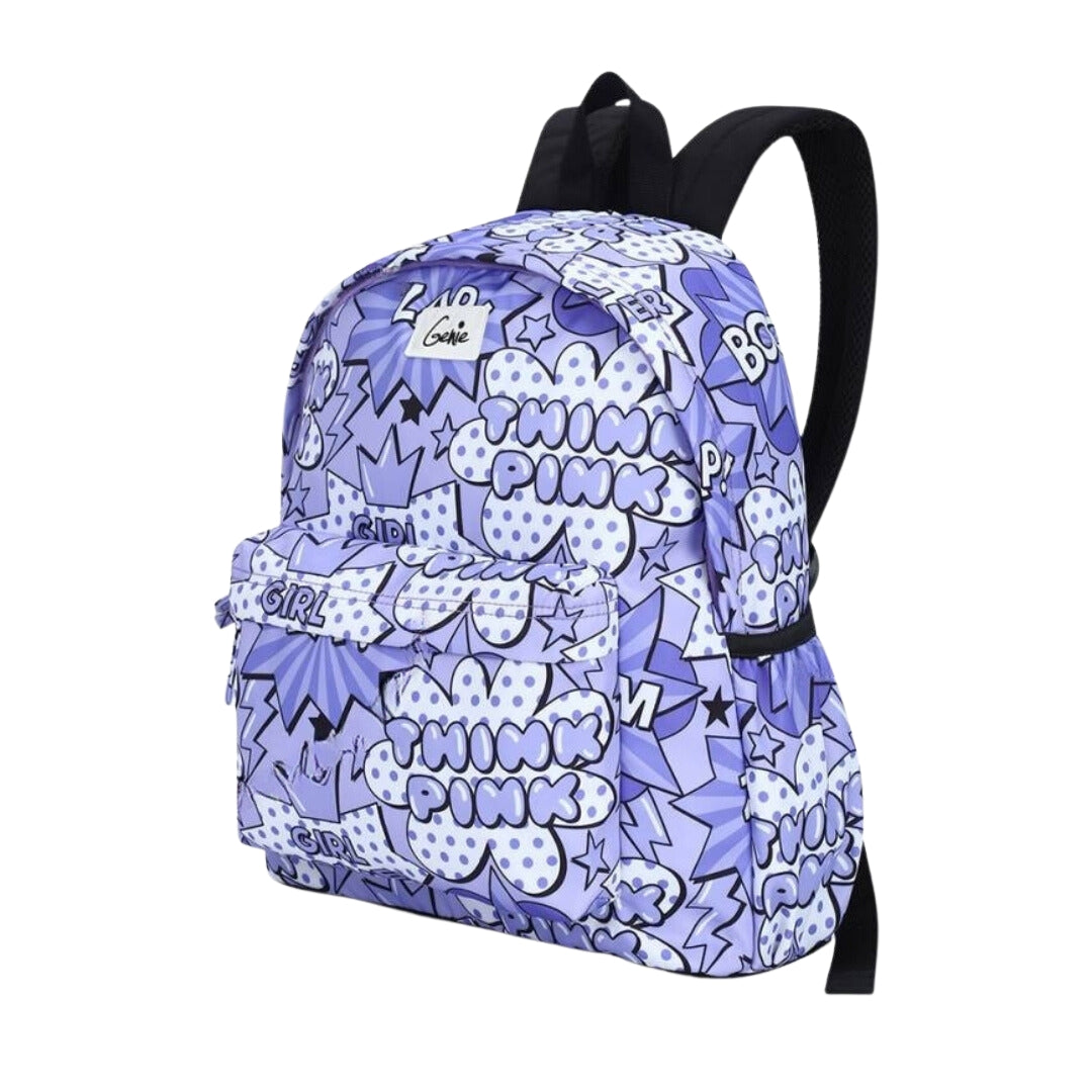 Genie Boom 18L Purple Casual Backpack With Easy Access Pockets