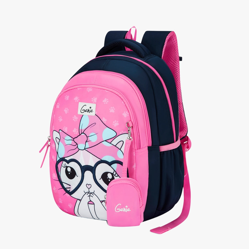 Paw Small Backpack for Kids - Pink With Comfortable Padding