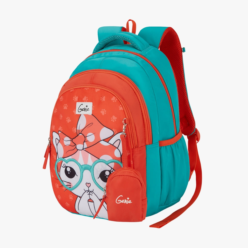 Paw Small Backpack for Kids - Coral