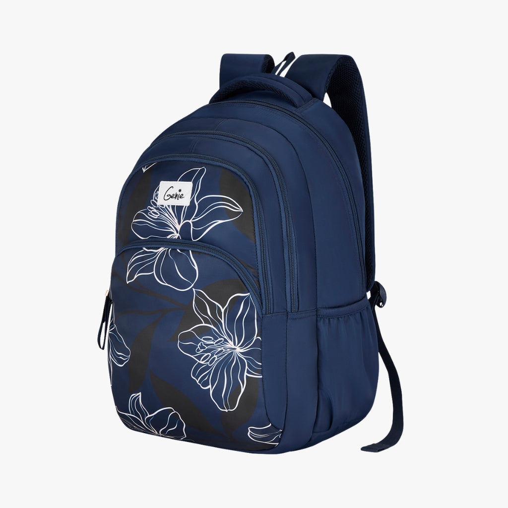 Genie Radiant 36L Navy Blue Laptop Backpack With Raincover