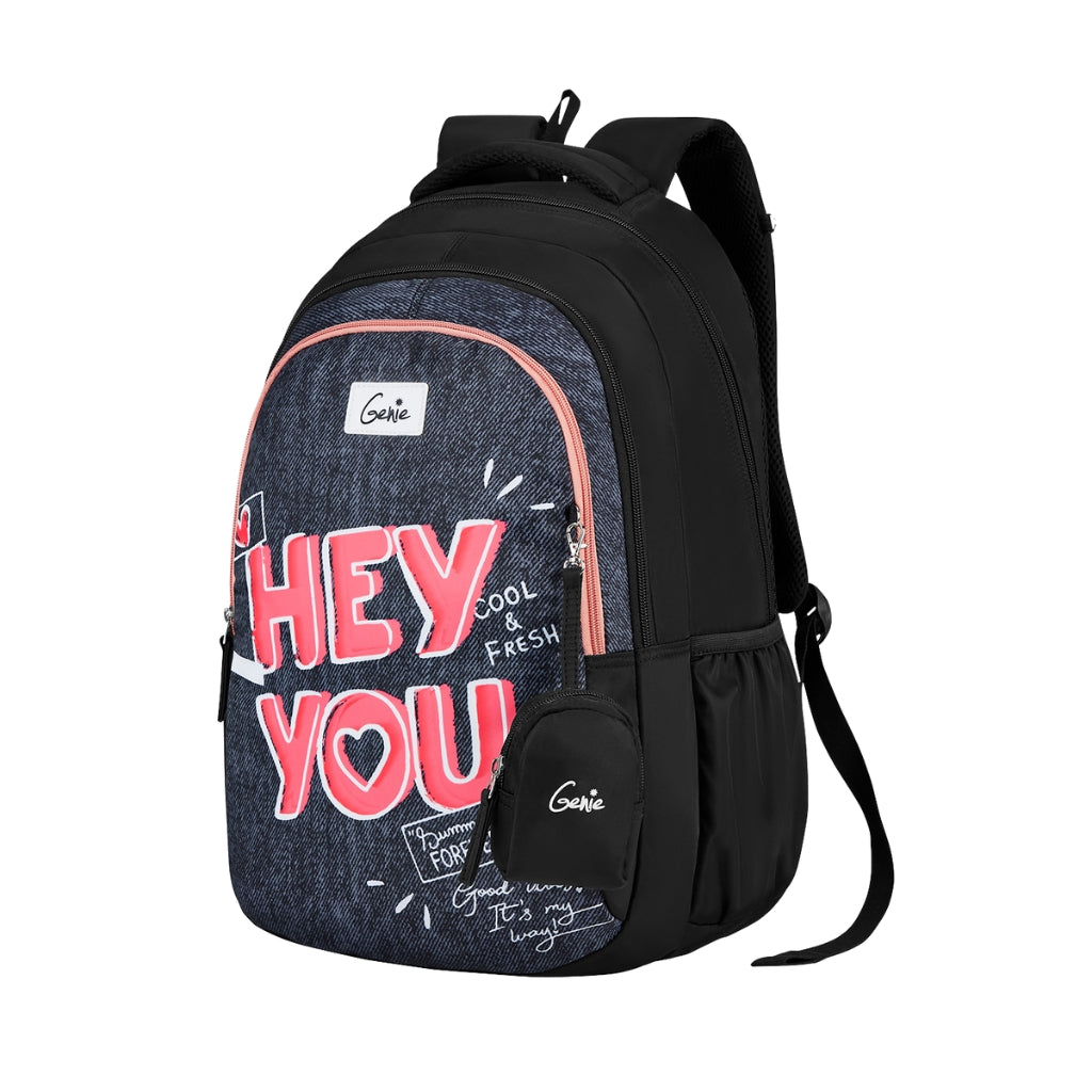 Genie You 36L Black School Backpack