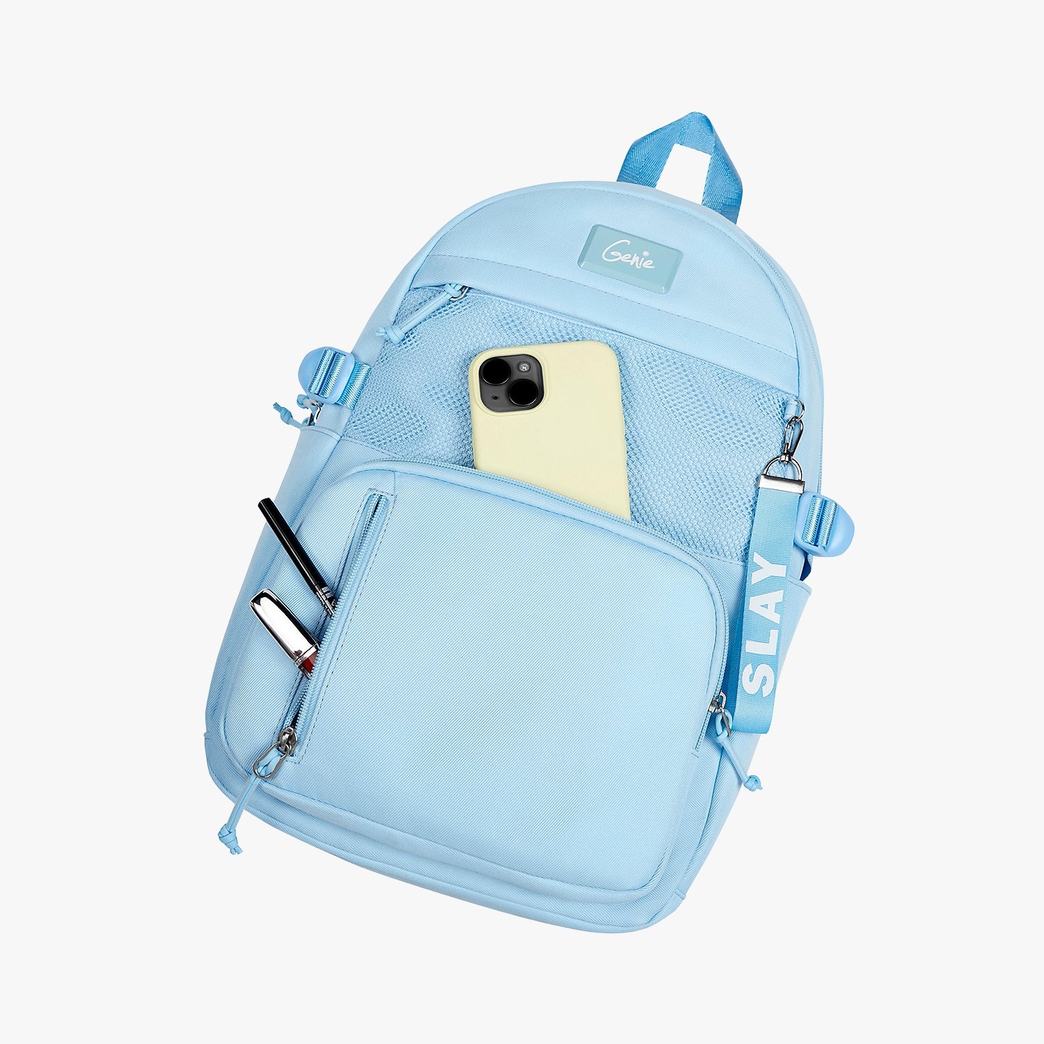 Berry 16L Sky Blue College Backpack With Laptop Sleeve