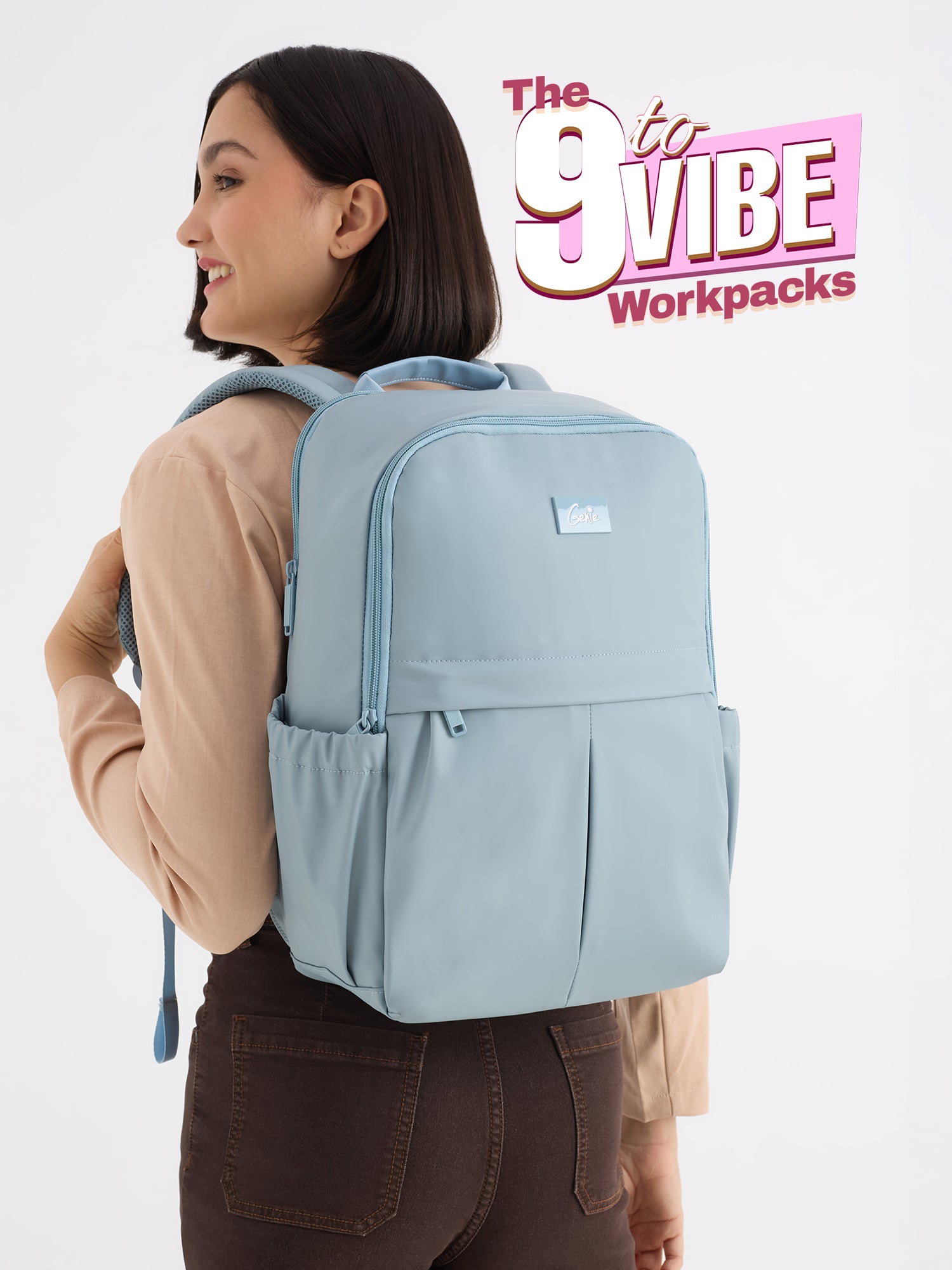 Cipher 27 L Sky Blue Formal Backpack Laptop Sleeve
