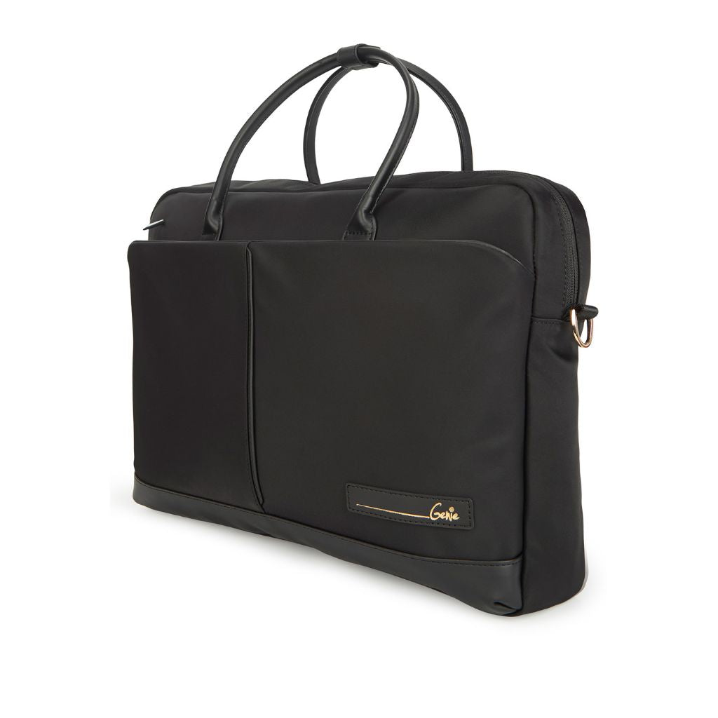 Maven 18L Black Satchel With Trolley and Laptop Sleeve