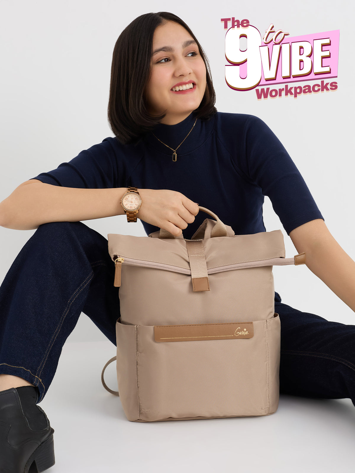 Rogue 27 L Beige Top Open Formal Backpack with Laptop Sleeve