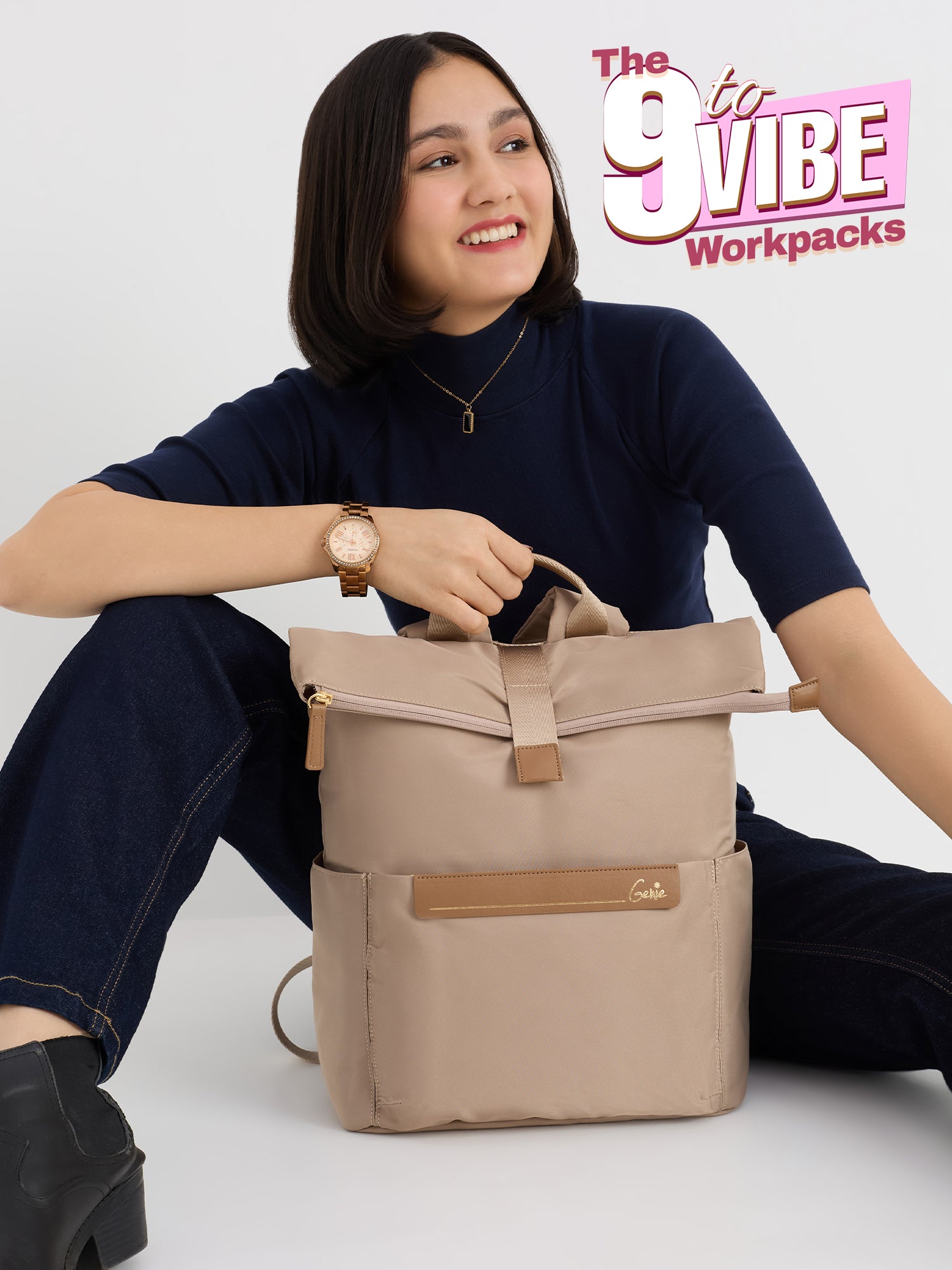 Rogue 27 L Beige Top Open Formal Backpack with Laptop Sleeve