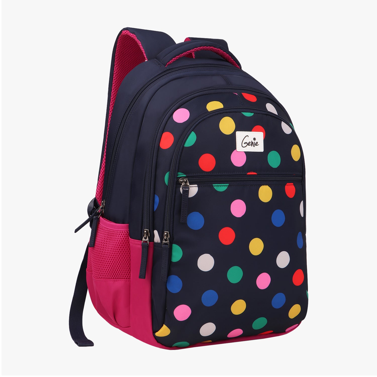 Genie Poppins 36L Navy Blue School Backpack With Easy Access Pockets