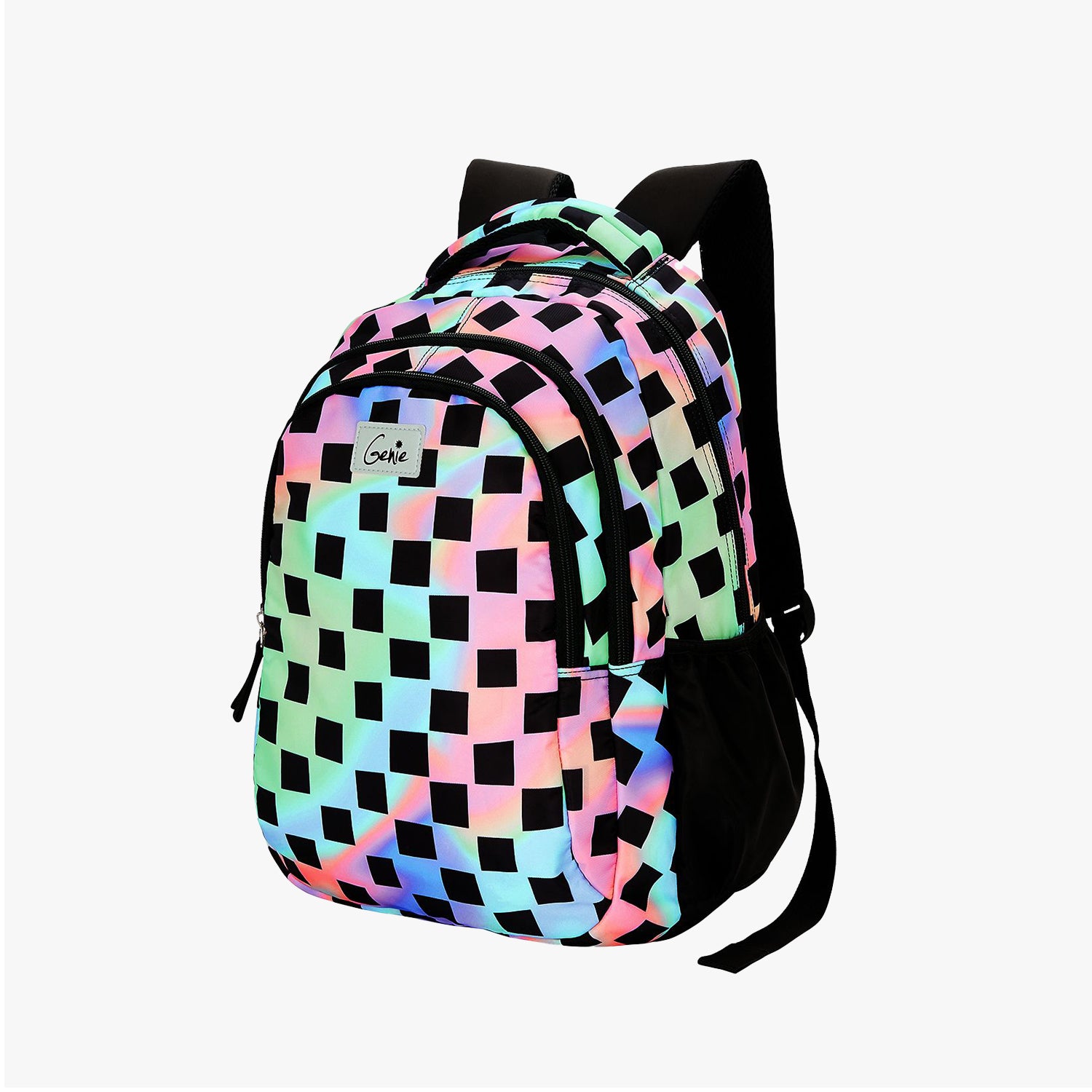 Genie Iridescence 27L Multicolor Juniors Backpack With Premium Fabric