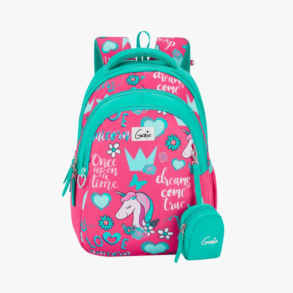 Genie Unicorn love 20L Pink Kids Backpack