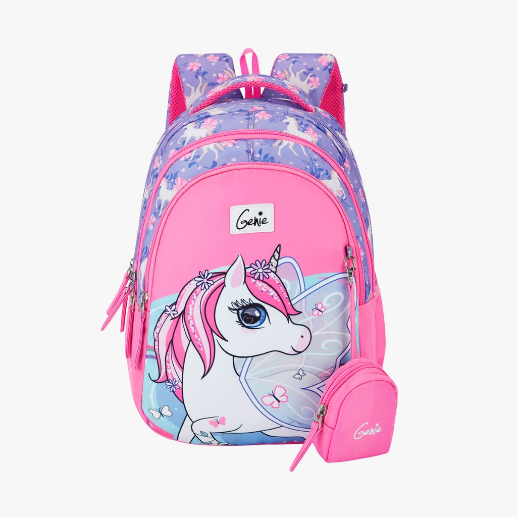 Magic Unicorn Small Backpack for Kids - Pink With Comfortable Padding