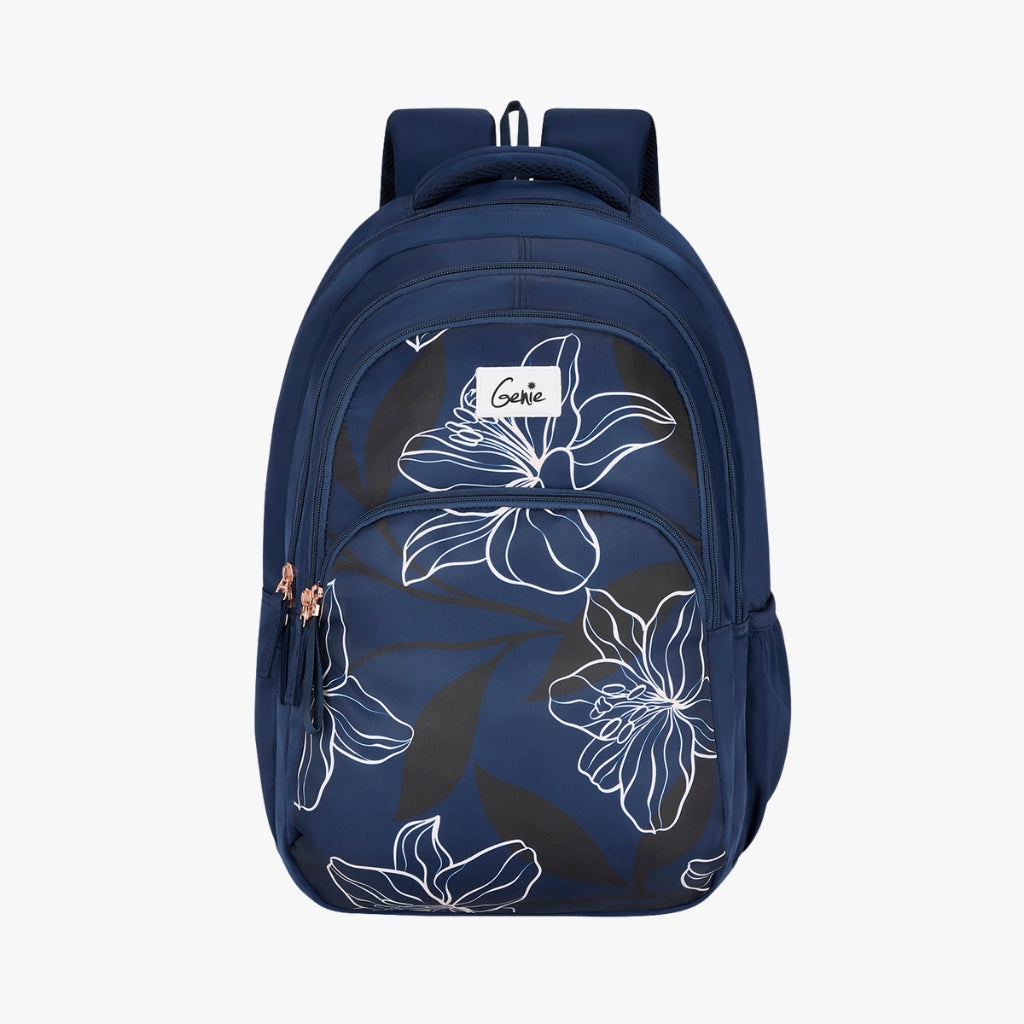 Genie Radiant 36L Navy Blue Laptop Backpack With Raincover