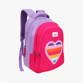 Genie Heartbeat 27L Pink Juniors Backpack With Spacious Compartment