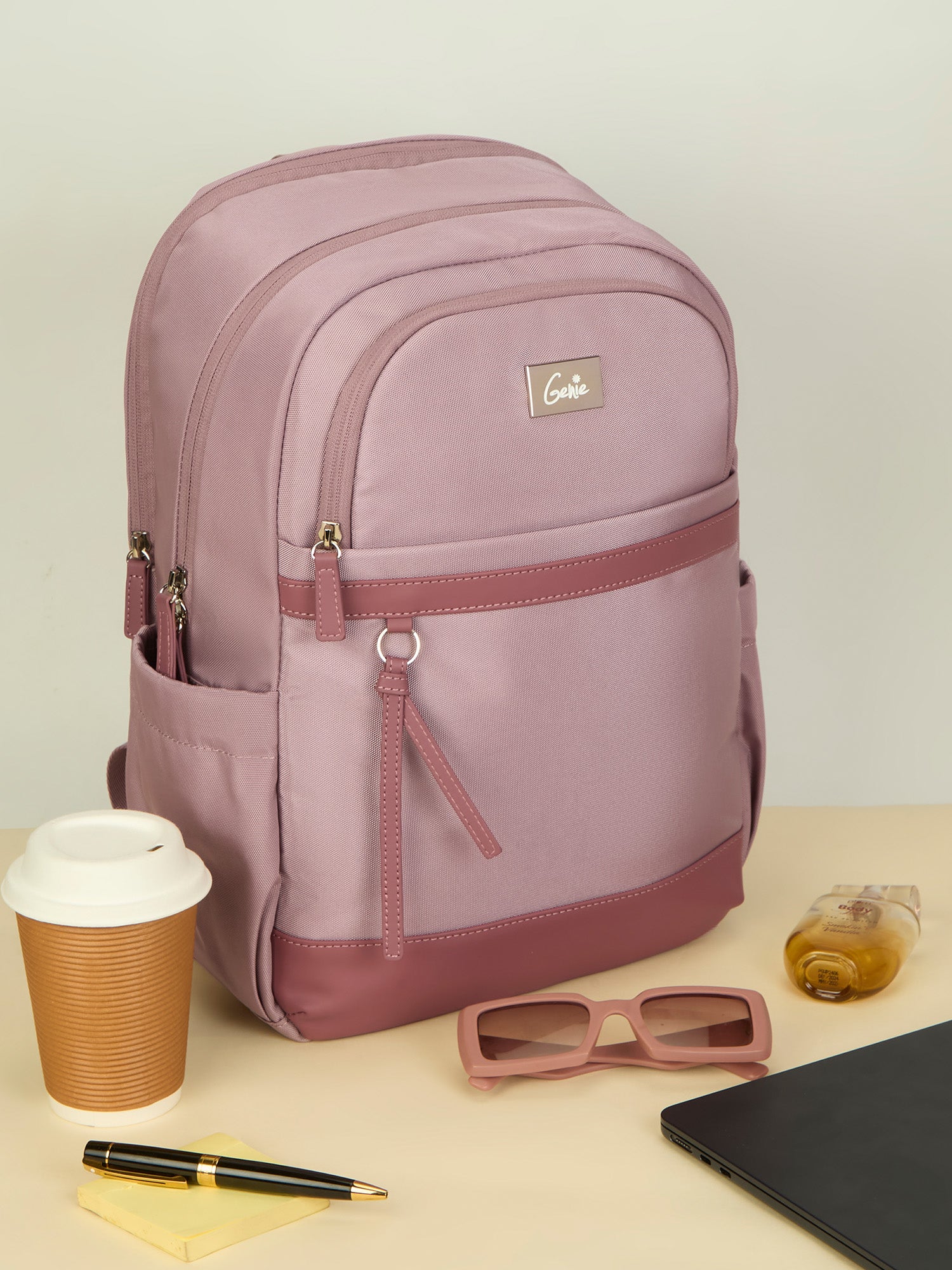 Clea 27 L Pink Formal Backpack With Laptop Sleeve