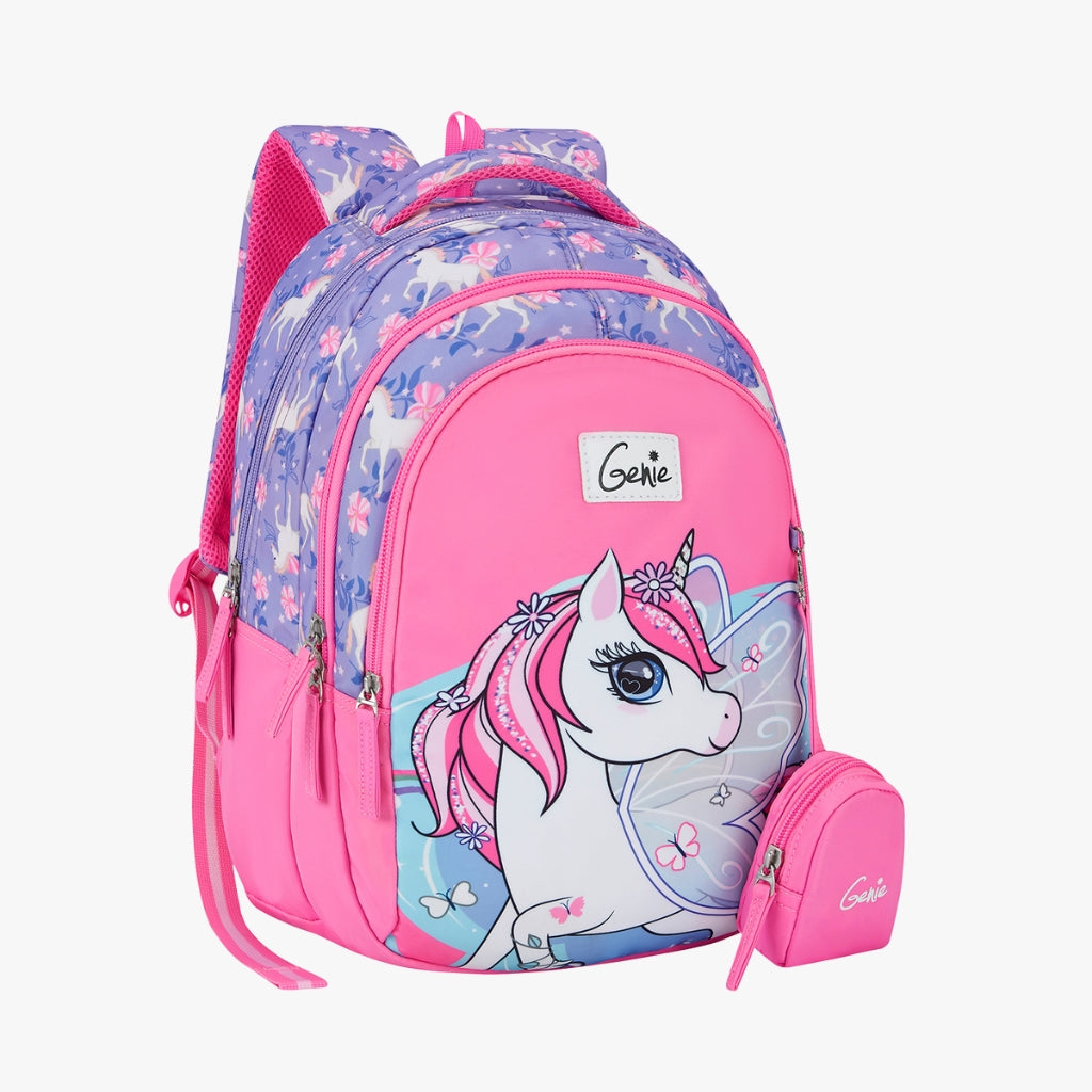 Magic Unicorn Small Backpack for Kids - Pink With Comfortable Padding