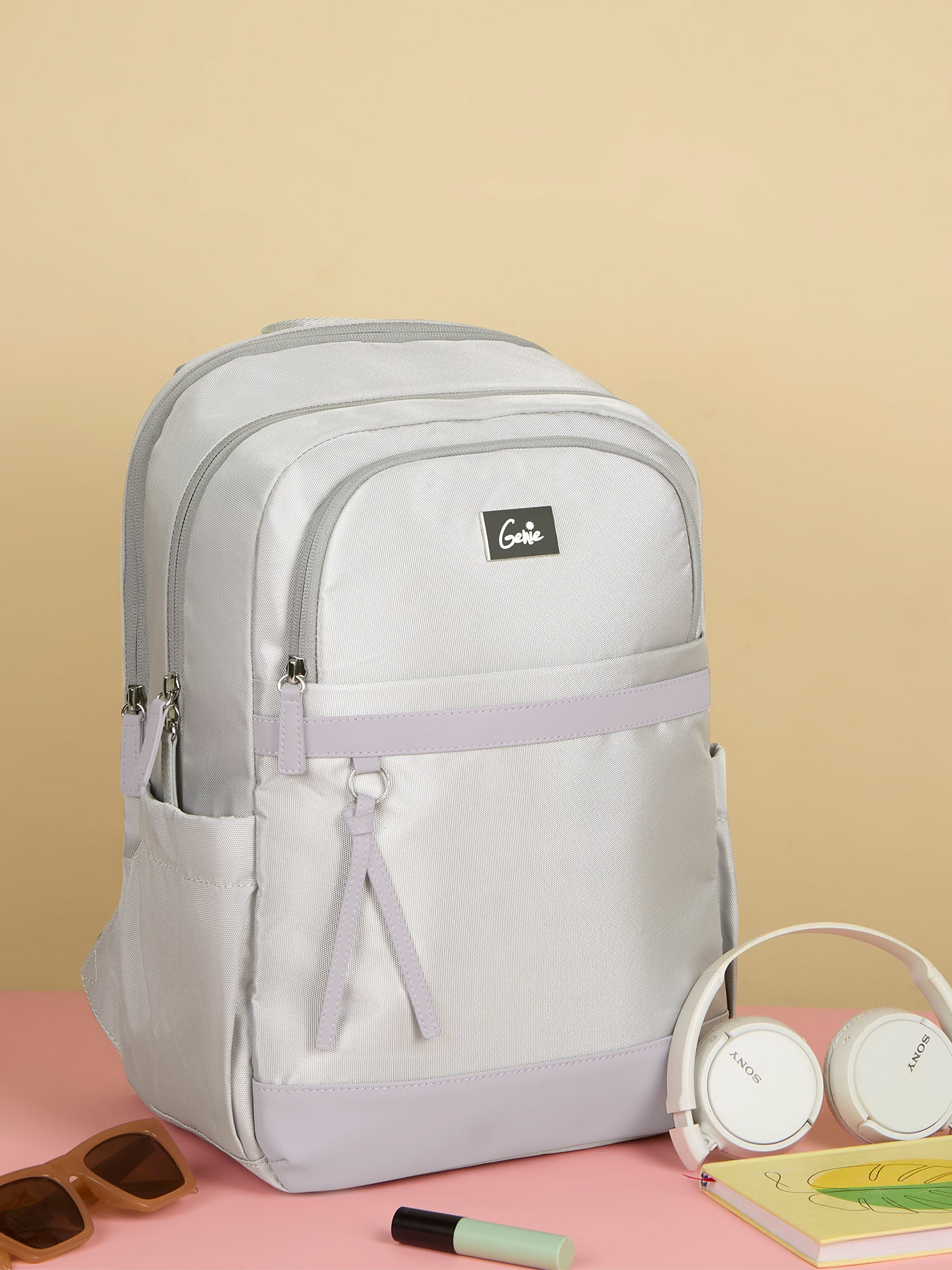 Clea 27 L Grey Formal Backpack With Laptop Sleeve