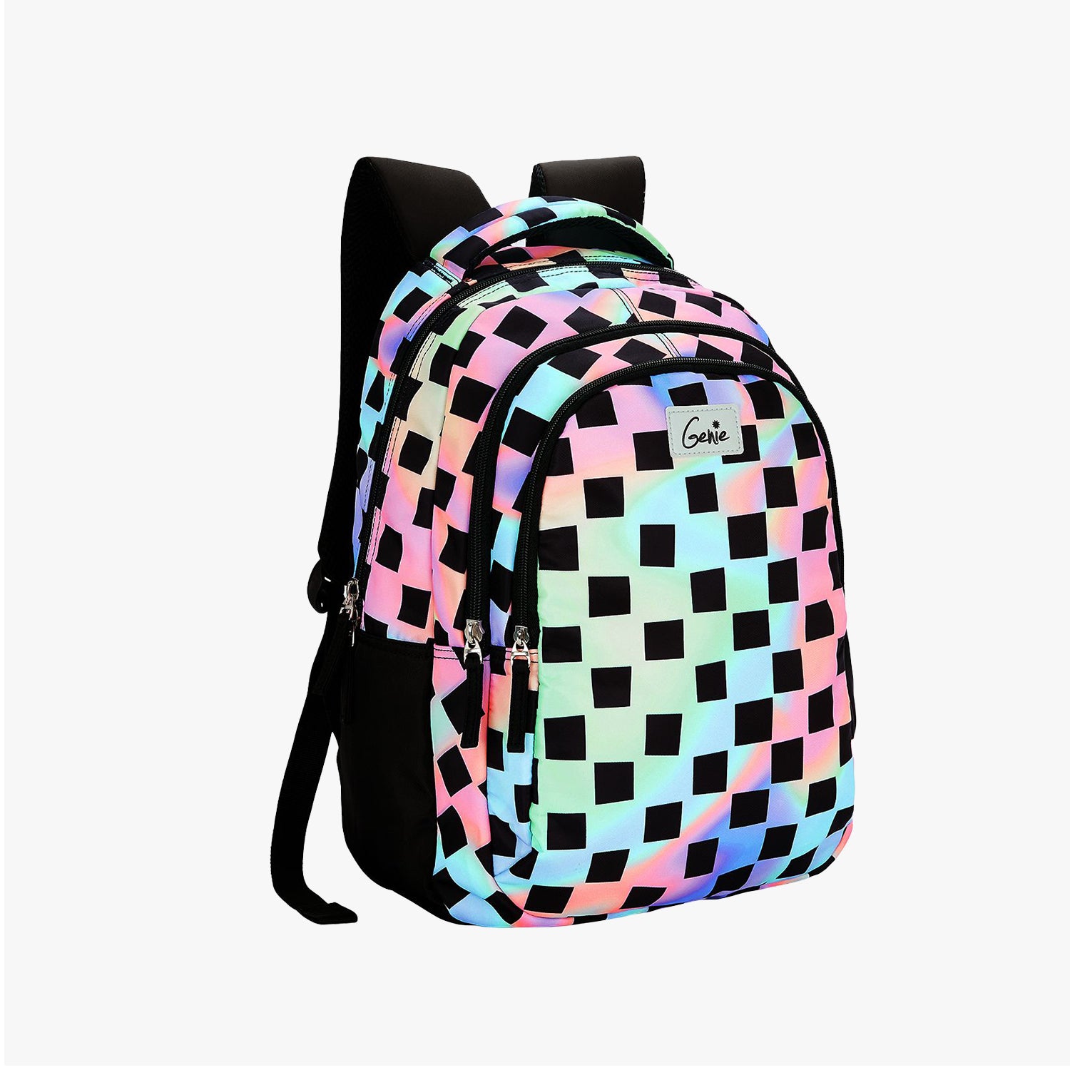 Genie Iridescence 27L Multicolor Juniors Backpack With Premium Fabric