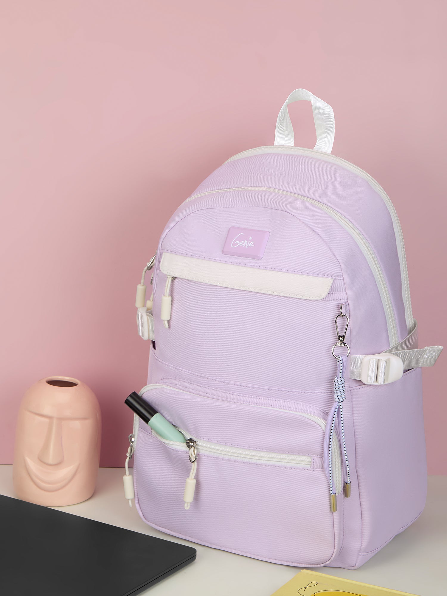 Berry 27L Lavender Casual Backpack With Laptop Sleeve