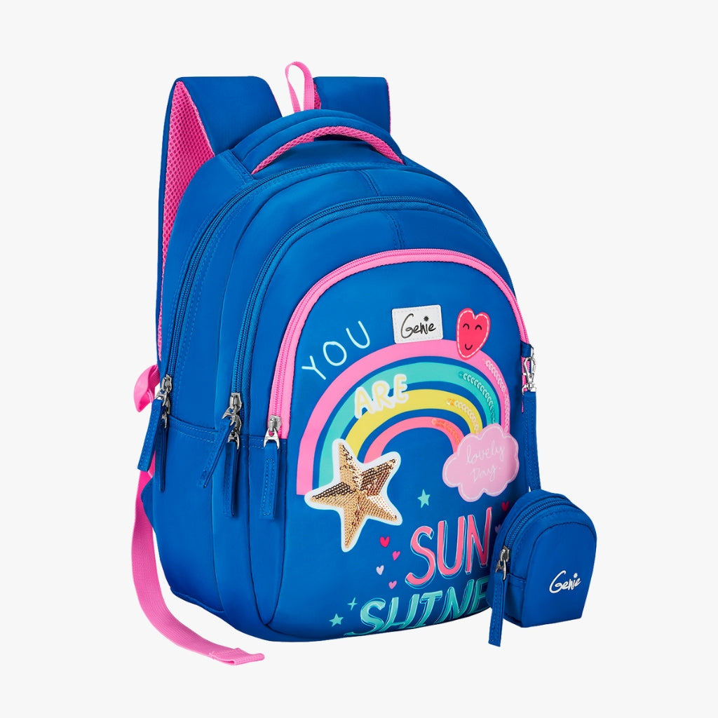Rainbow Small Backpack for Kids - Blue