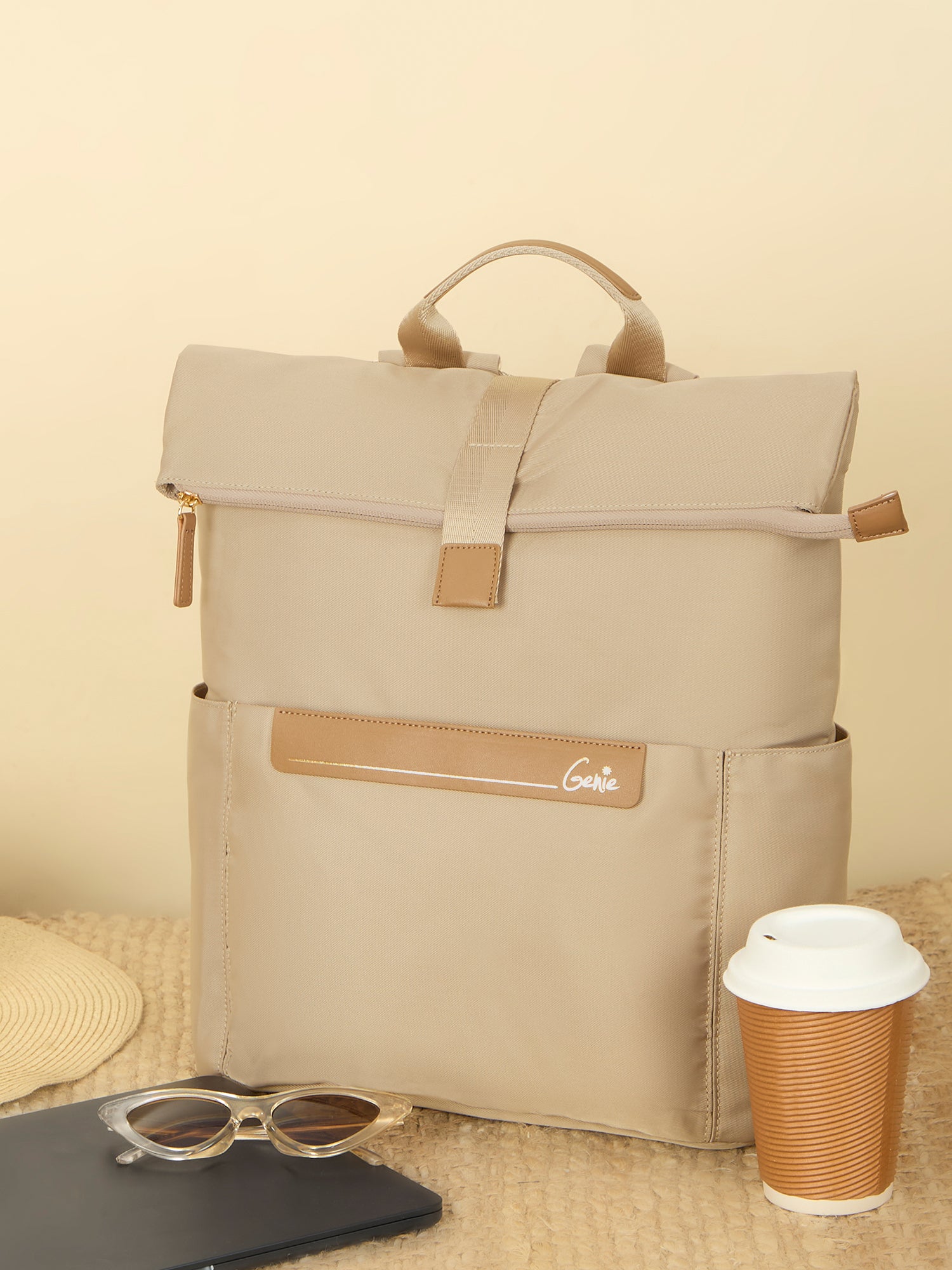 Rogue 27 L Beige Top Open Formal Backpack with Laptop Sleeve
