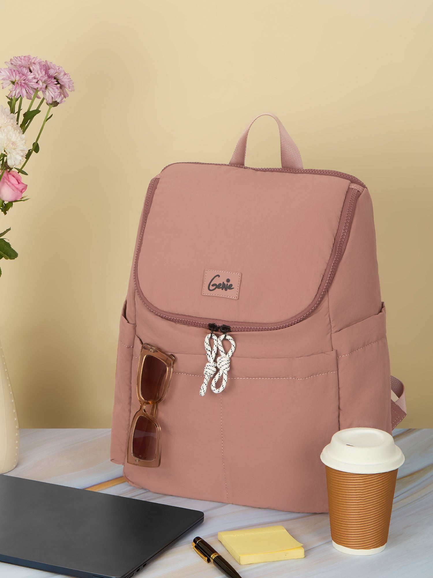 Plushpack 27L Red Casual Backpack With Laptop Sleeve