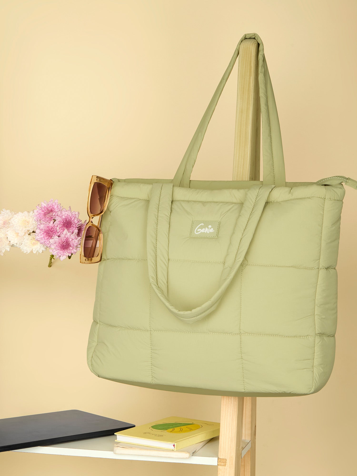 Halotote 18L Green Tote Bag With Laptop Sleeve