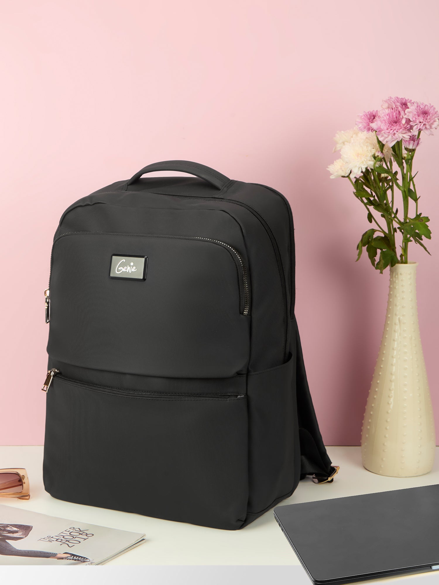 Audrey 27 L Black Formal Backpack Laptop Sleeve