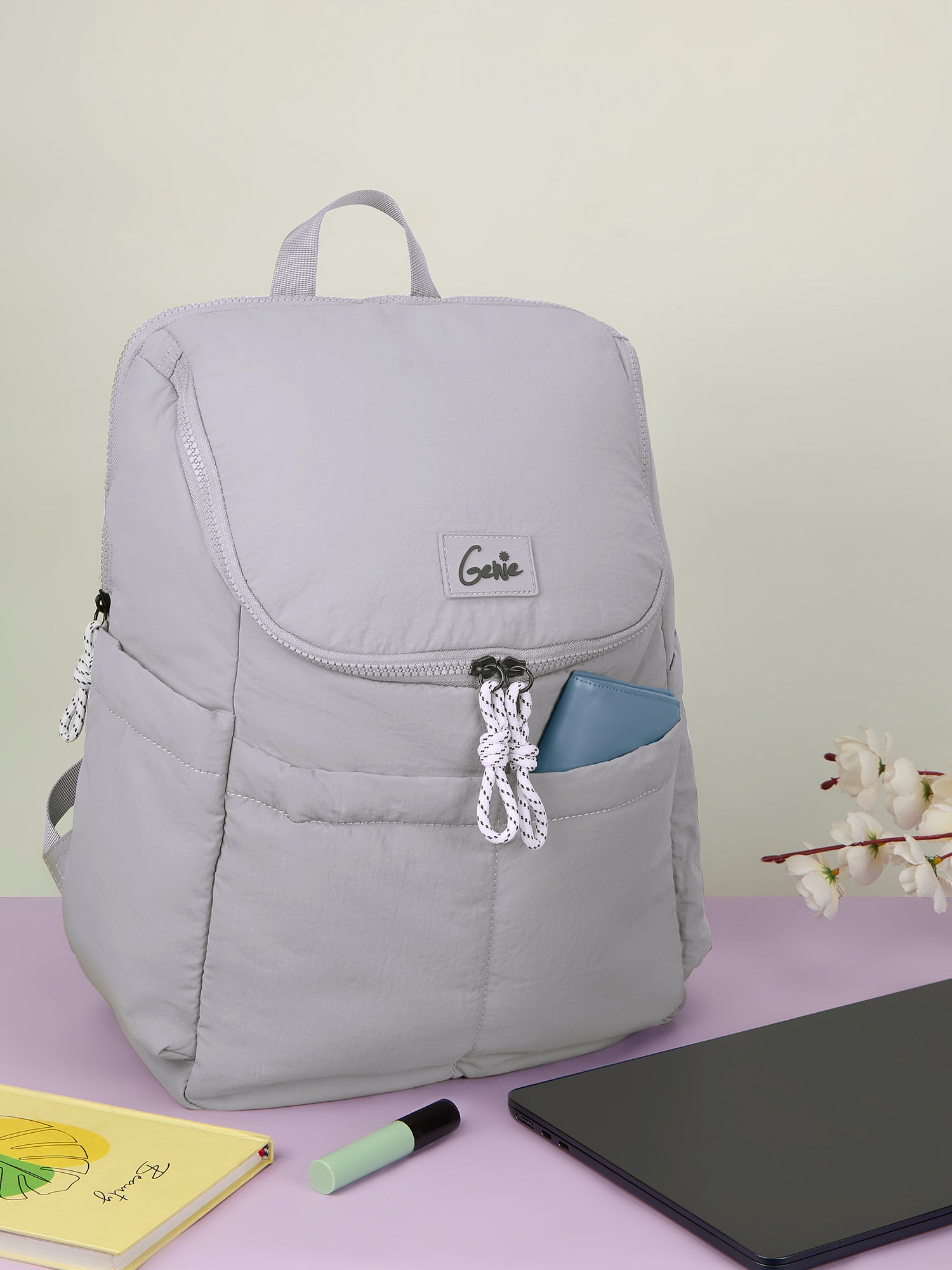 Plushpack 27L Grey Casual Backpack With Laptop Sleeve