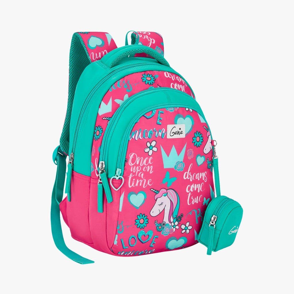 Genie Unicorn love 20L Pink Kids Backpack