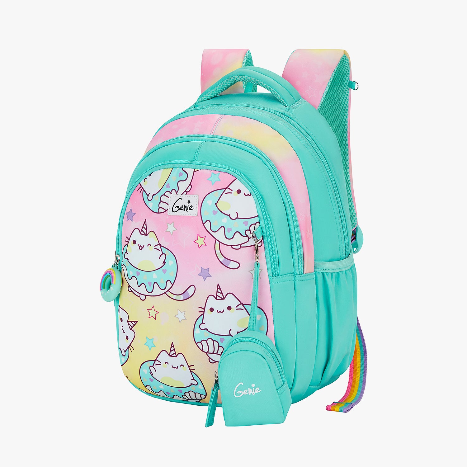 Caticorn Small Backpack for Kids Teal
