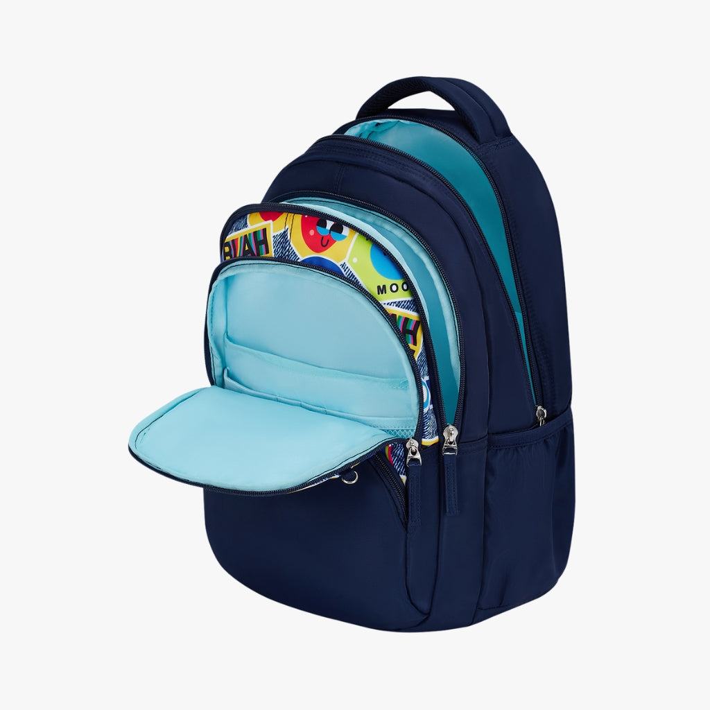 Genie Blahblah 27L Navy Blue Juniors Backpack