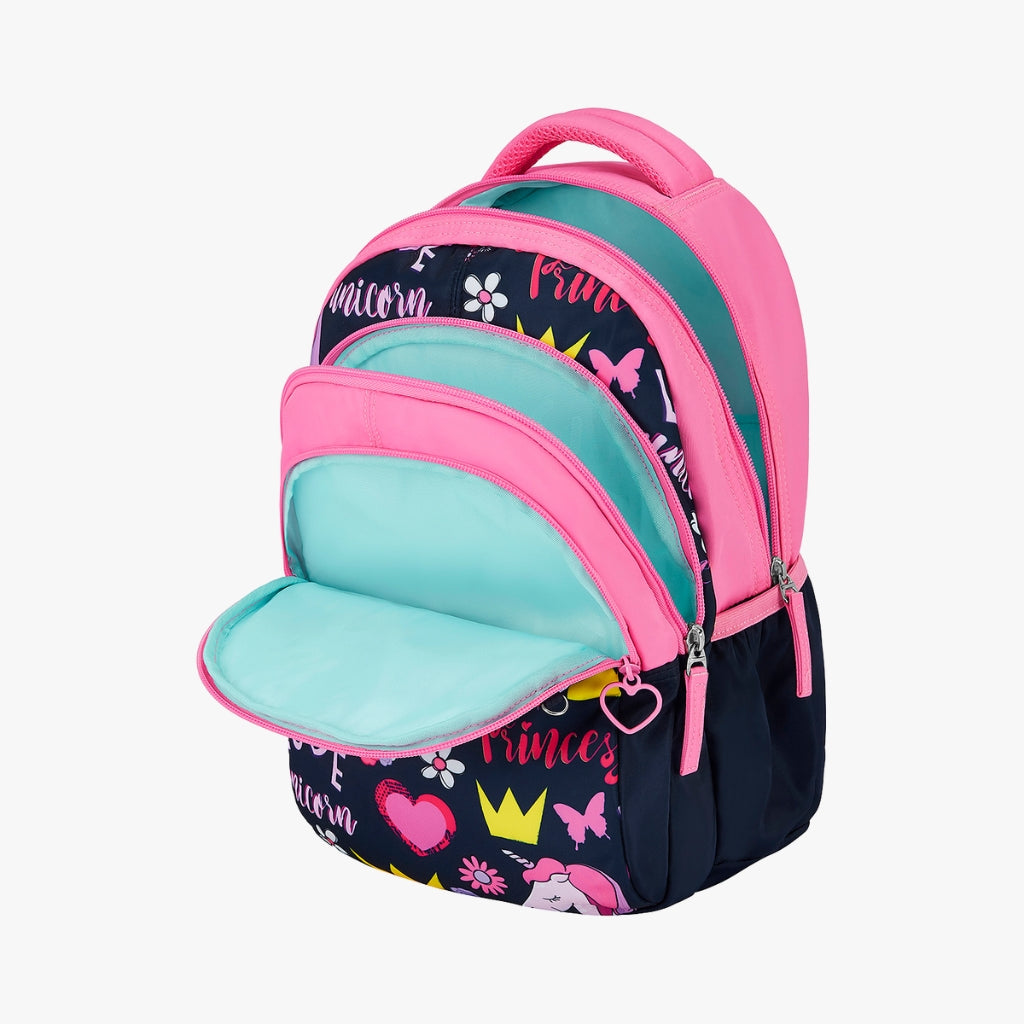 Genie Unicorn Love 20L Pink Kids Backpack With Comfortable Padding