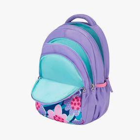 Genie Fluffy 20L Lavender Kids Backpack With Comfortable Padding