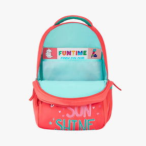 Rainbow Small Backpack for Kids - Coral With Comfortable Padding