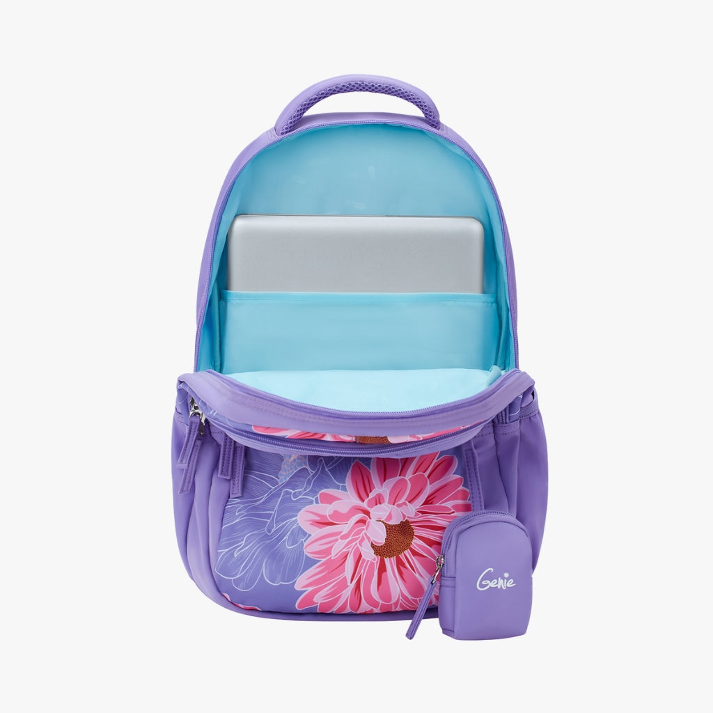 Genie Buttercup 27L Lavender Juniors Backpack With Easy Access Pockets