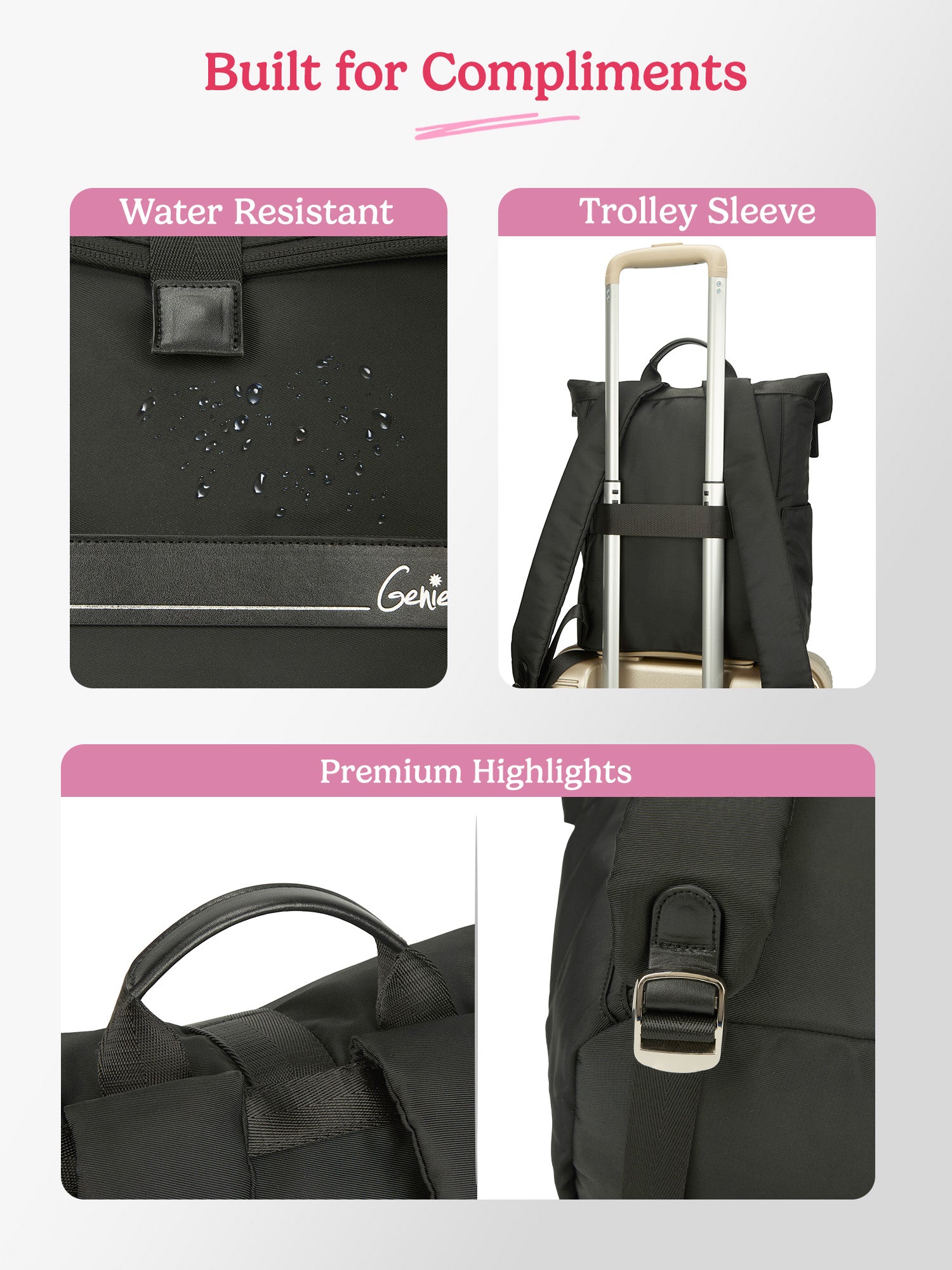 Rogue 27 L Black Top Open Formal Backpack with Laptop Sleeve