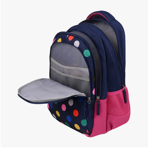 Genie Poppins 36L Navy Blue School Backpack With Easy Access Pockets