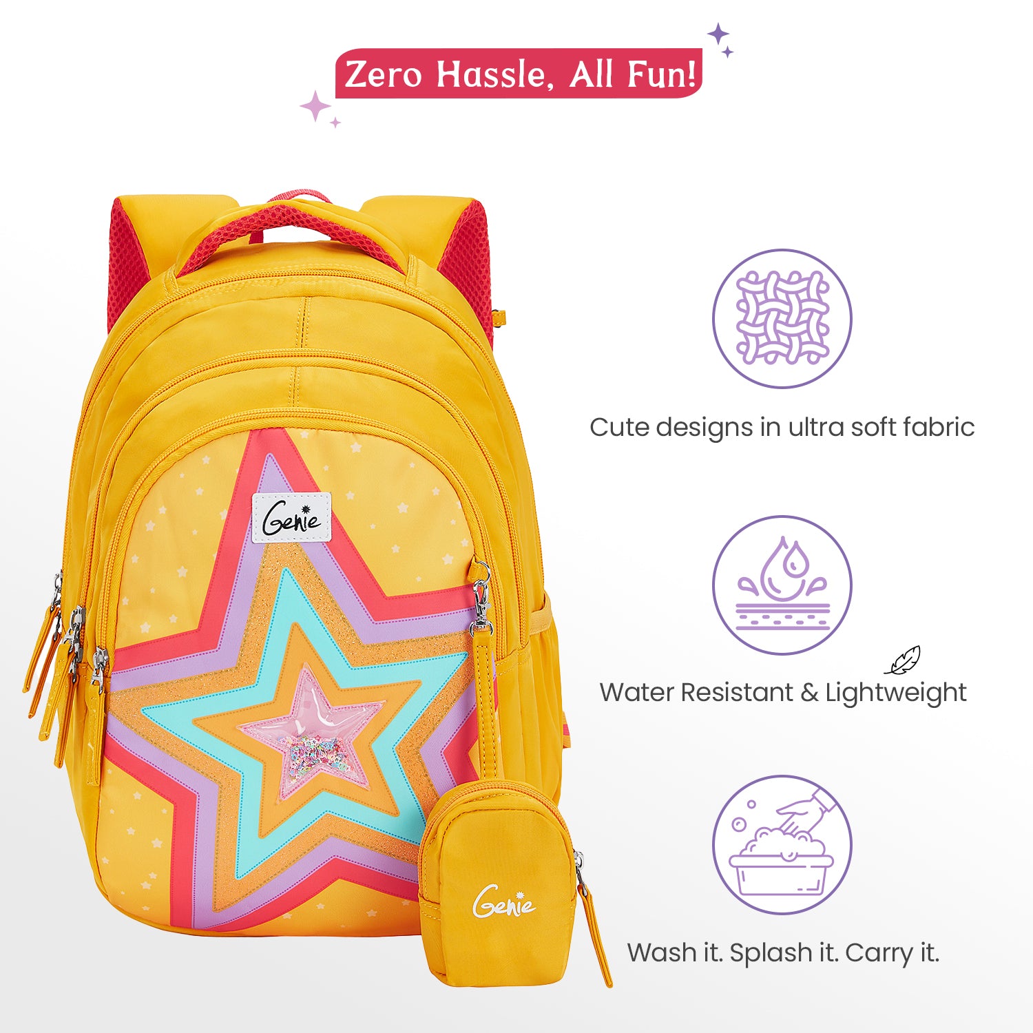 Popstar Small Backpack for Kids - Mustard Yellow