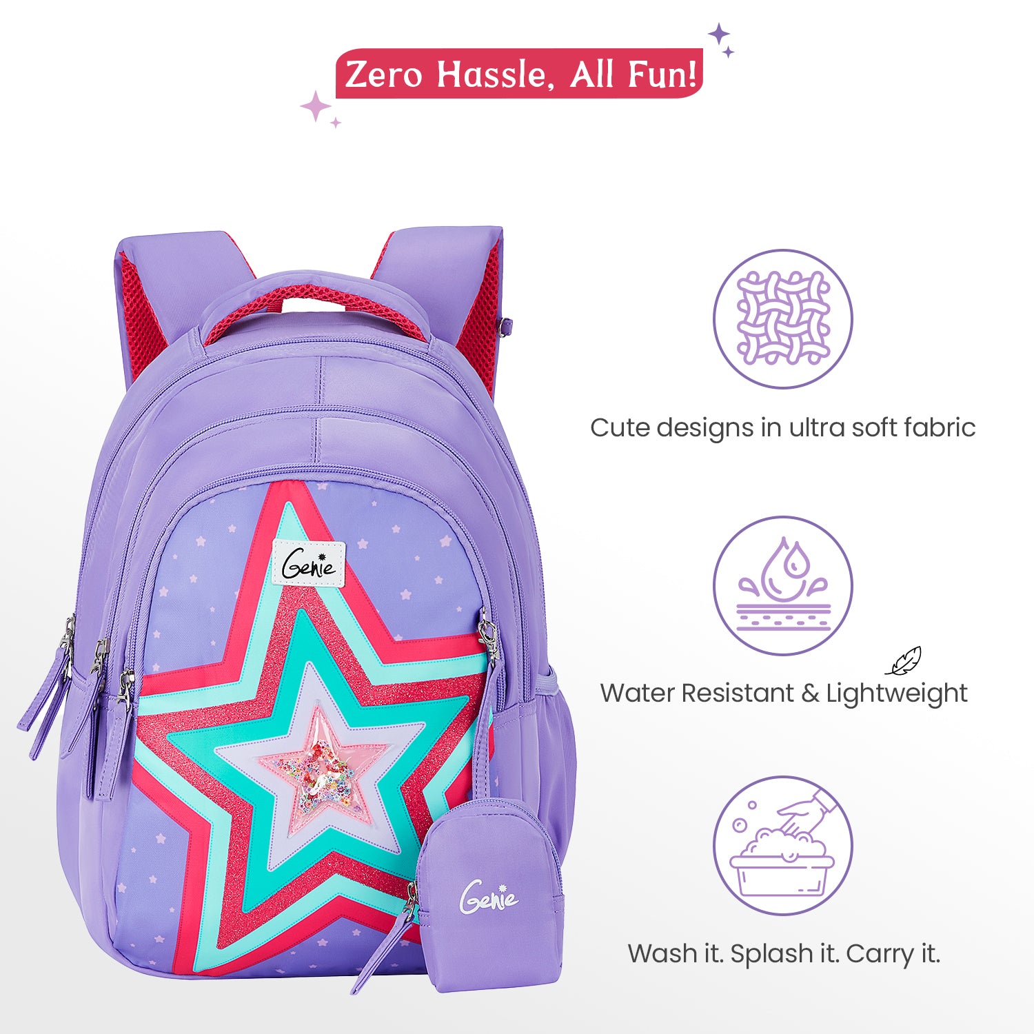 Popstar Small Backpack for Kids - Lavender