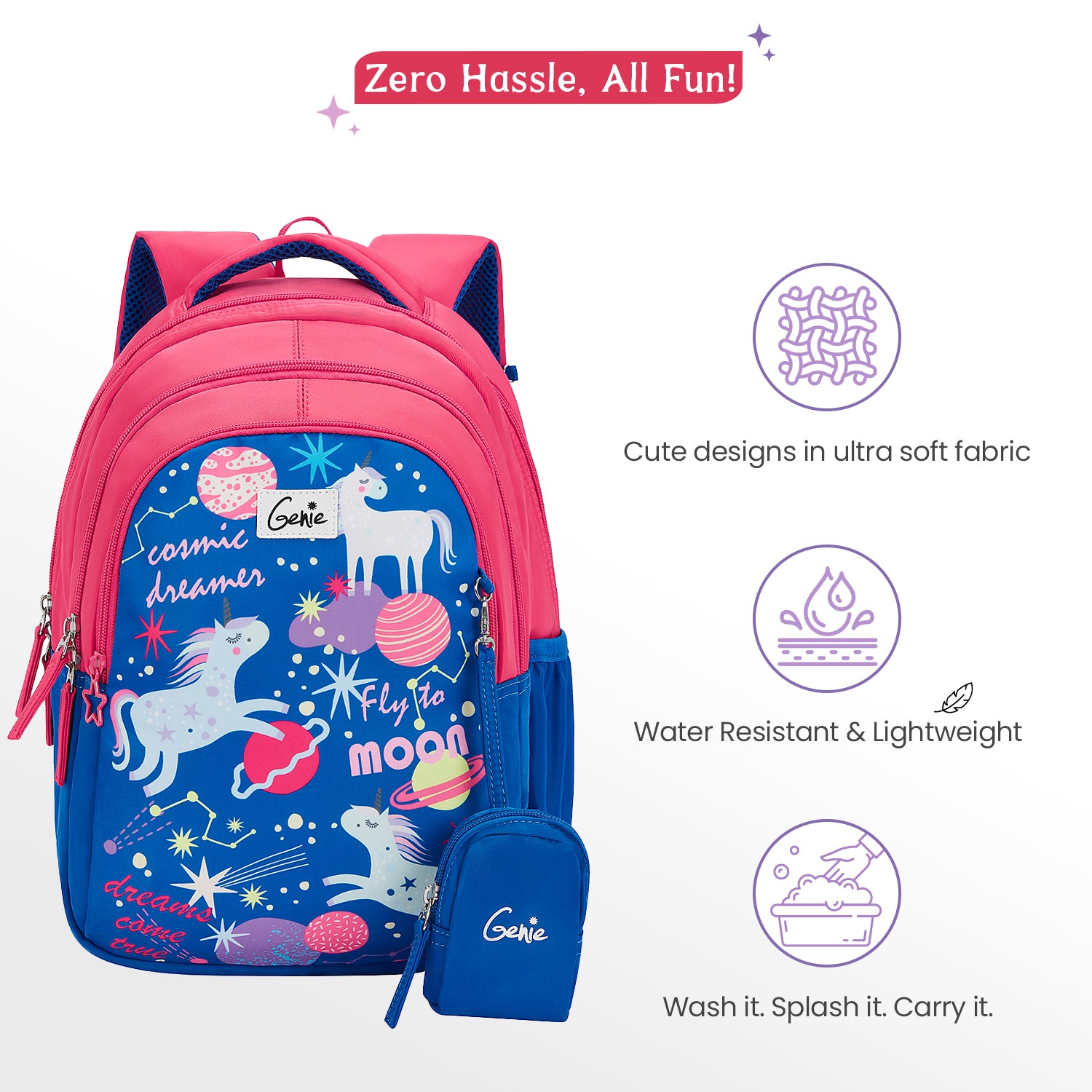 Unicornstar Small Backpack for Kids - Navy Blue