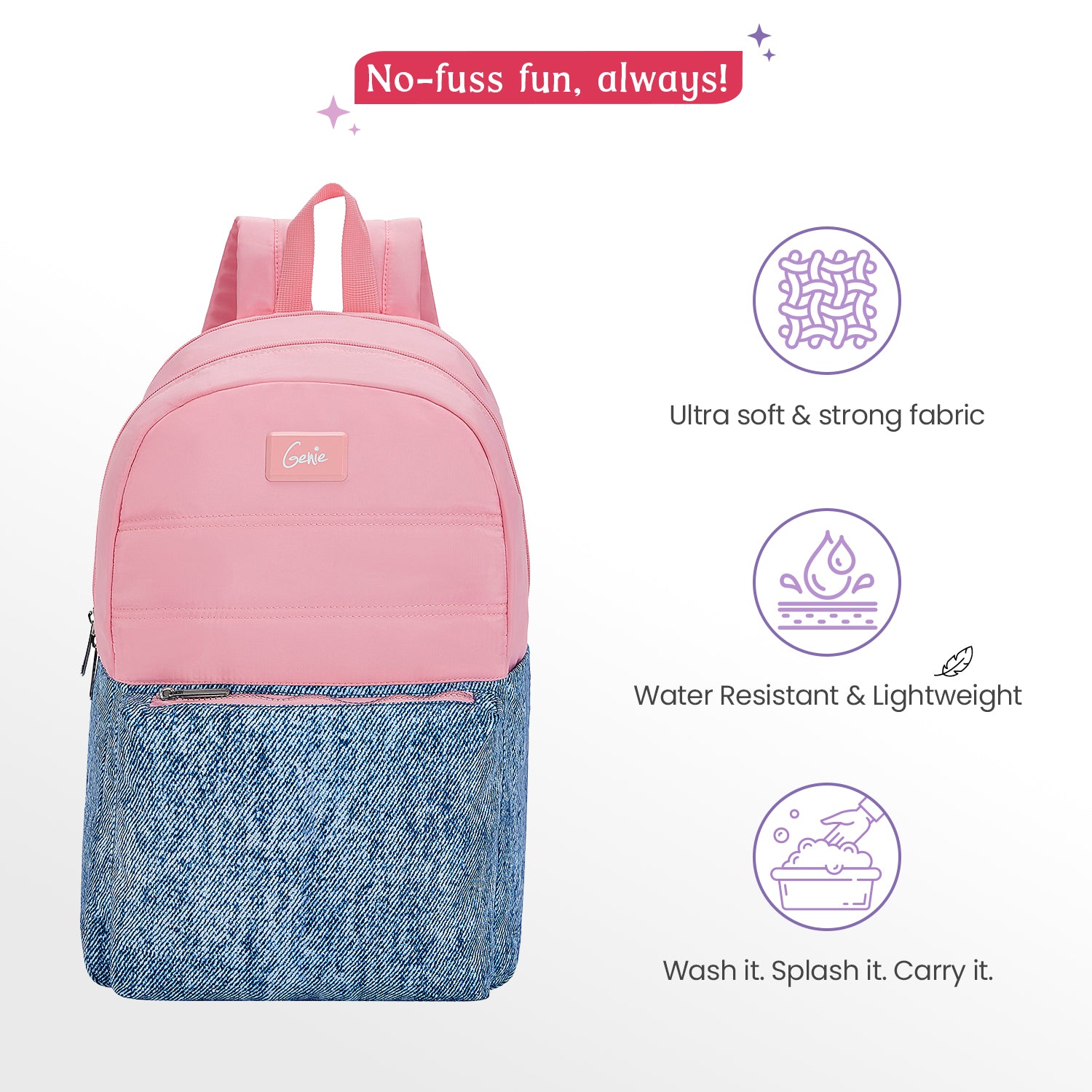 Ebony 21L Blue College Backpack With Laptop Sleeve