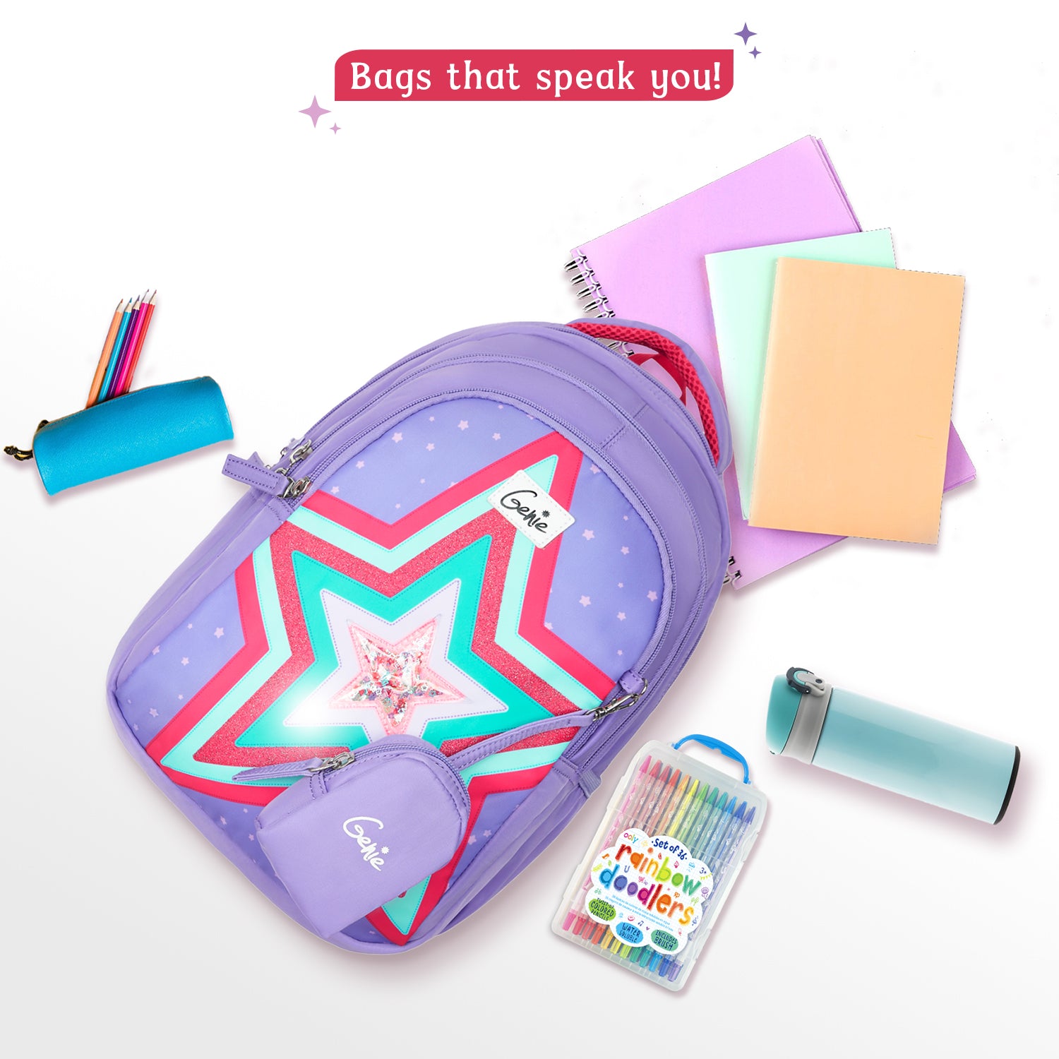 Popstar Small Backpack for Kids - Lavender