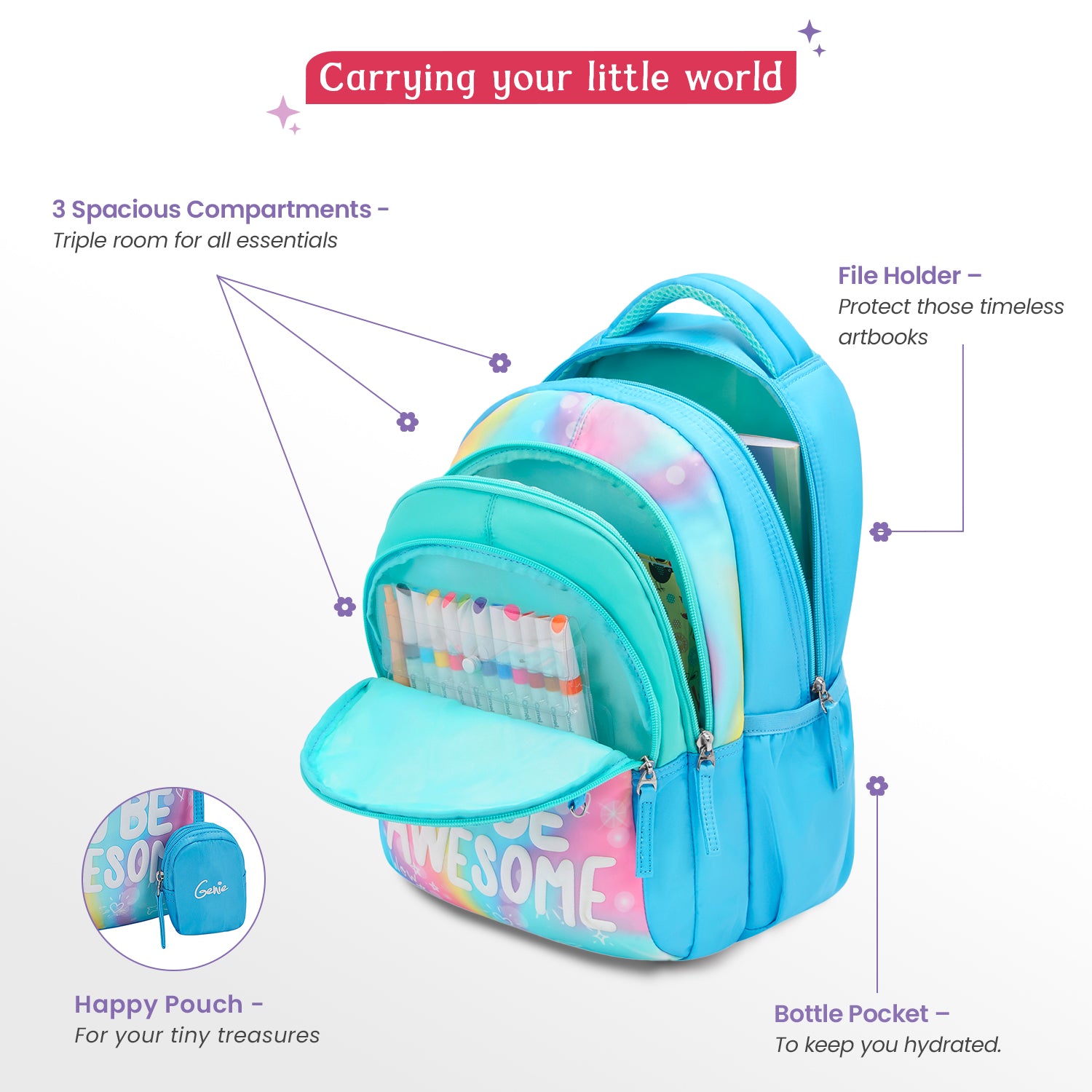 Awesome Small Backpack for Kids - Blue