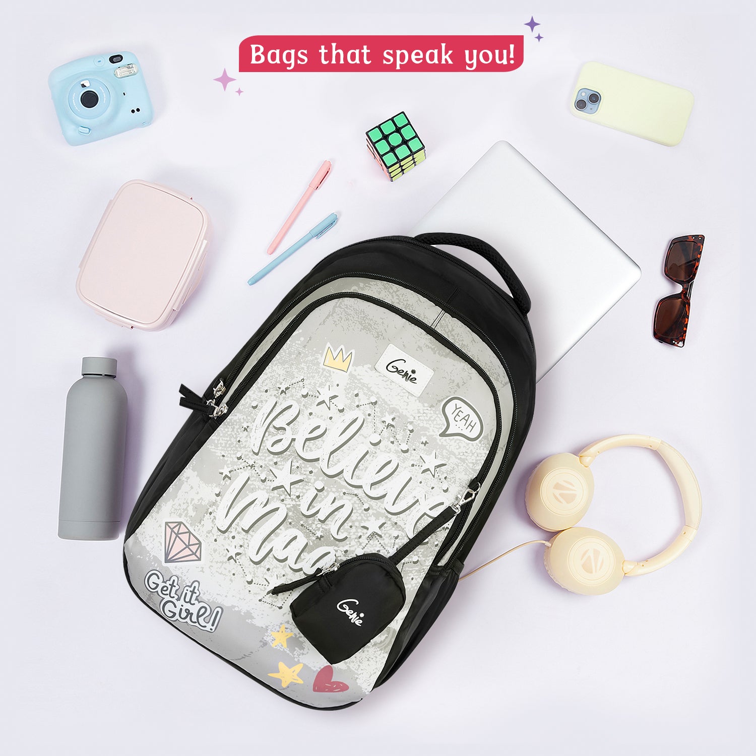 Magic 36L Black School Backpack