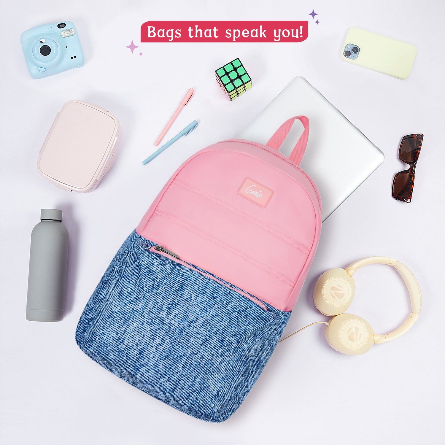 Ebony 21L Blue College Backpack With Laptop Sleeve