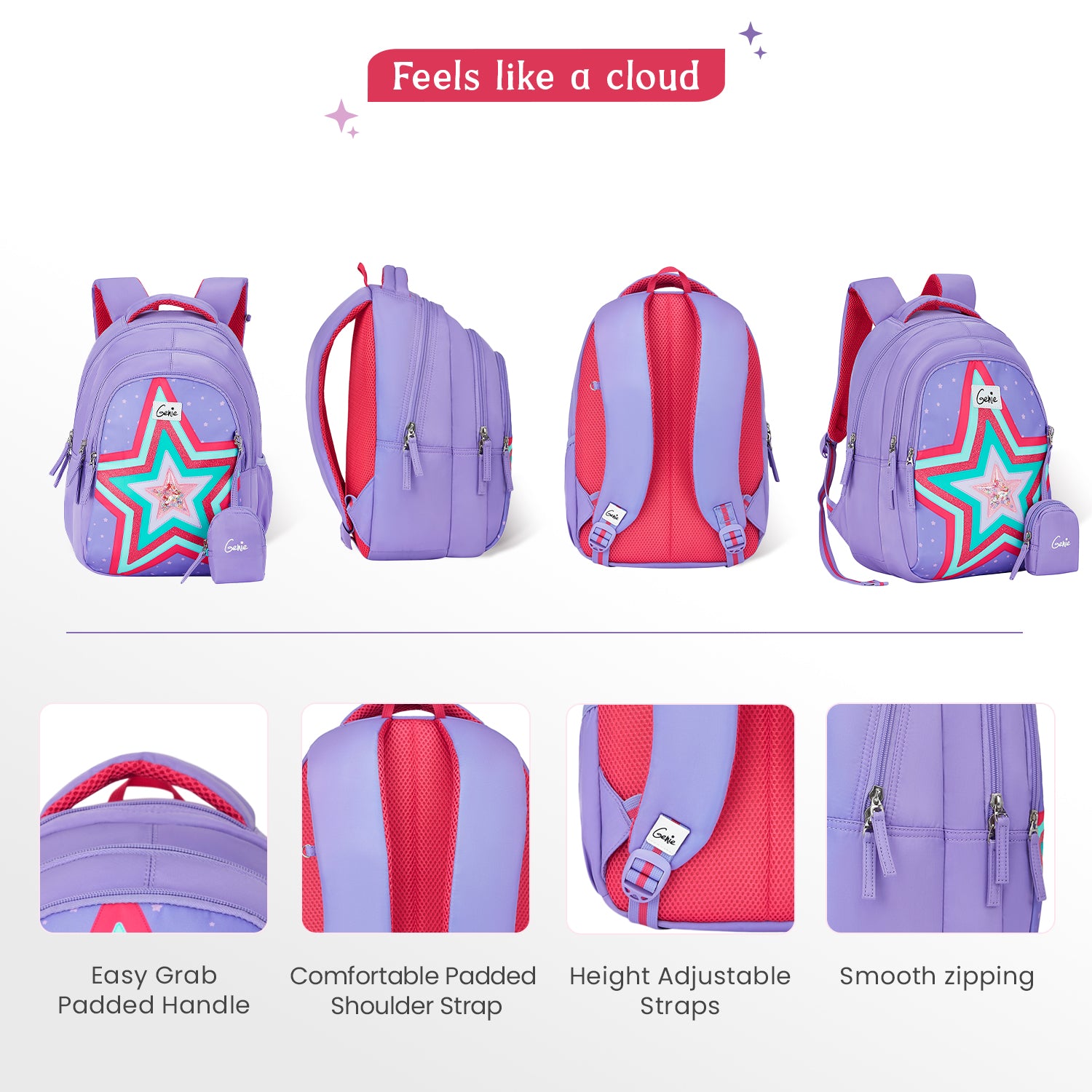 Popstar Small Backpack for Kids - Lavender