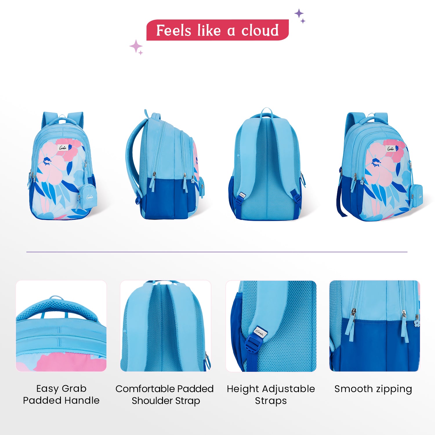 Alice 36L Blue School Backpack