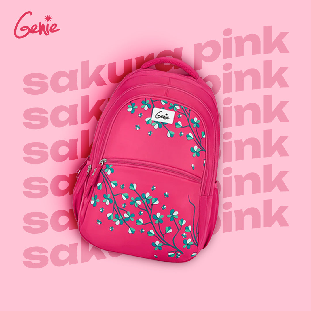 Genie Sakura 36L Pink Laptop Backpack With Laptop Sleeve