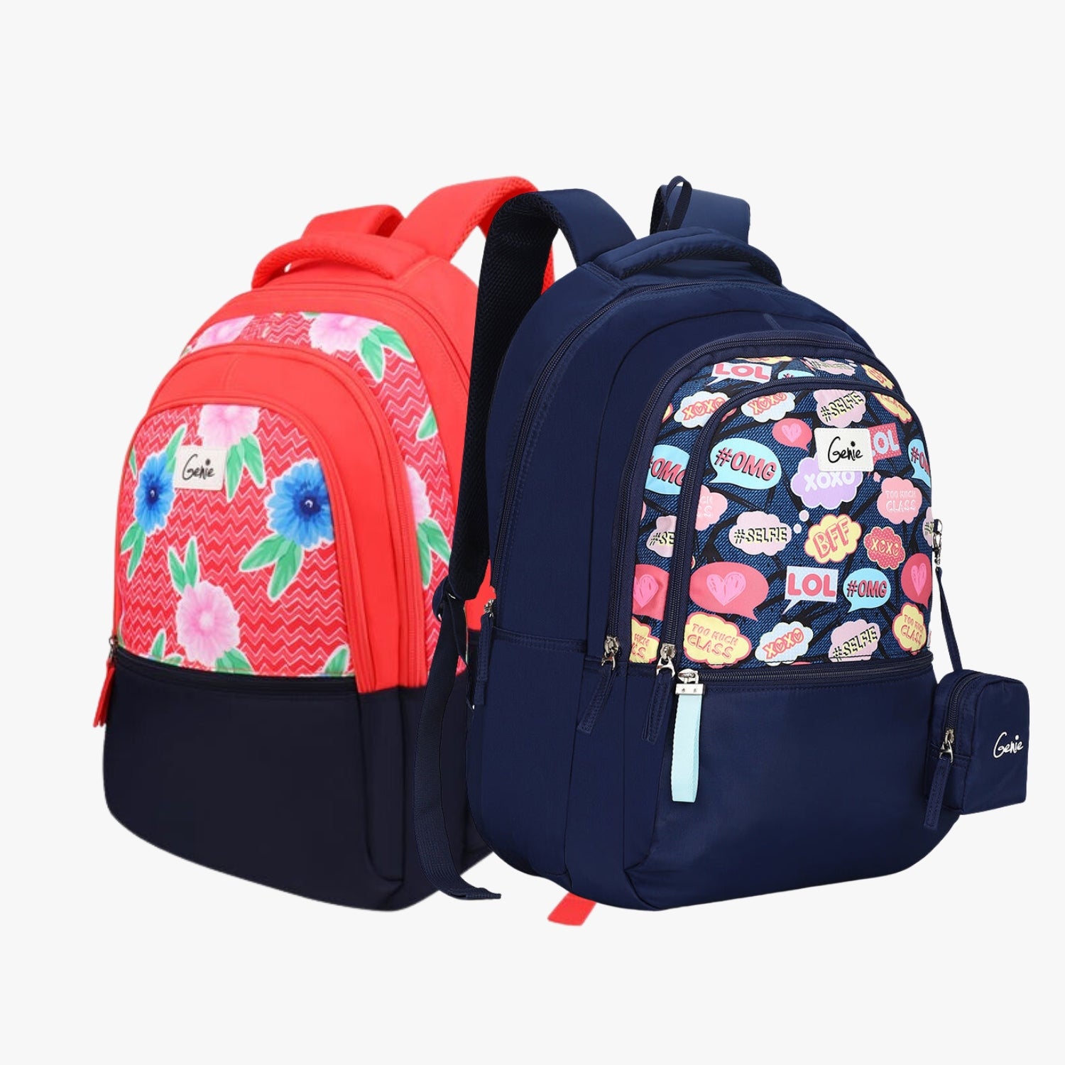 Genie School Backpack and Laptop Backpack Combo