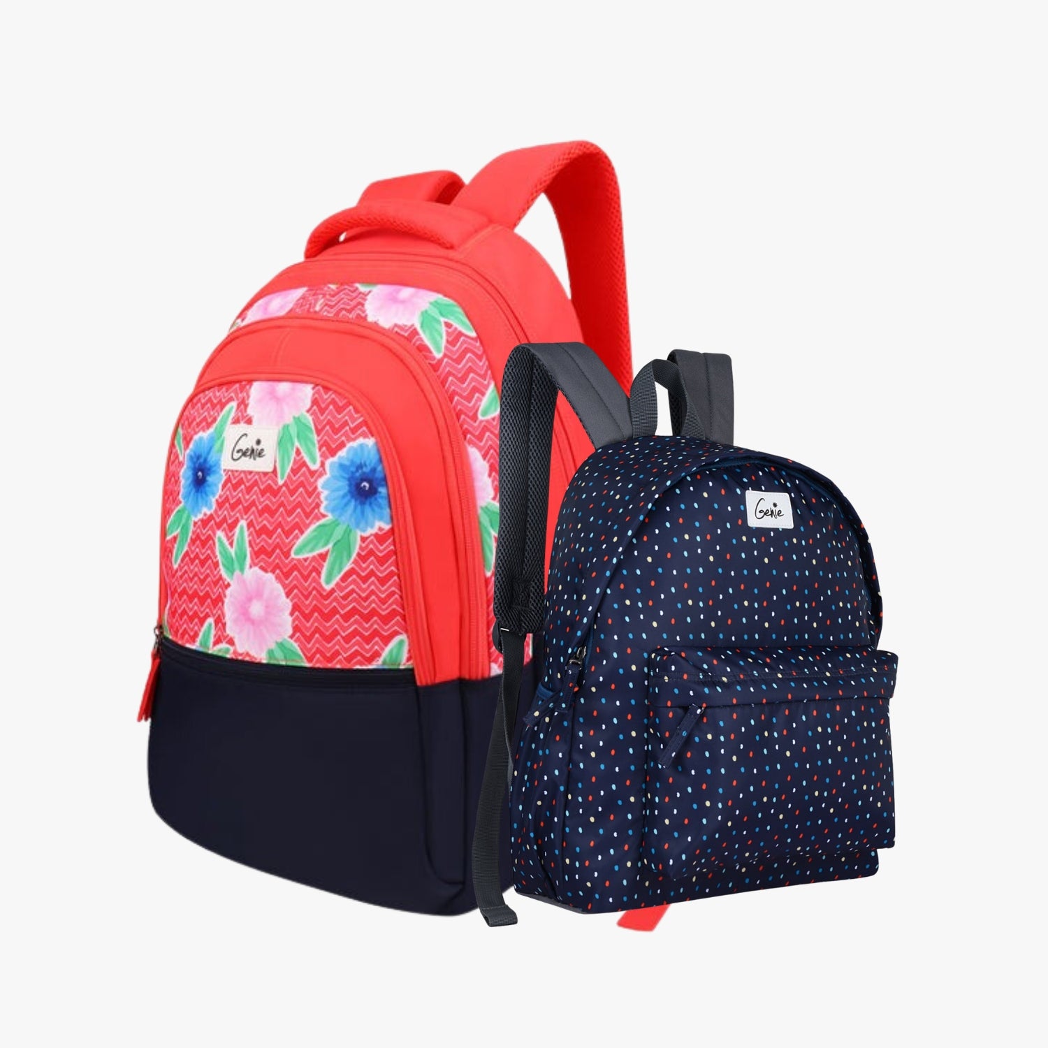 Genie School Backpack and Casual Backpack Combo
